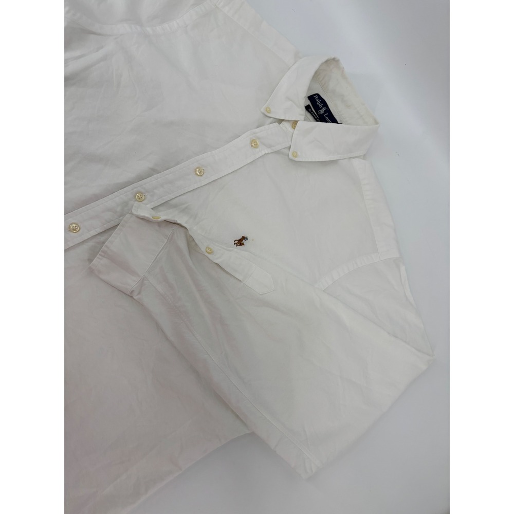 Ralph Lauren Classic Fit White Oxford Button Down Shirt Mens 17 34/35